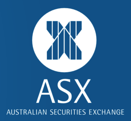 ASX logo with “Australian Securities Exchange” written underneath