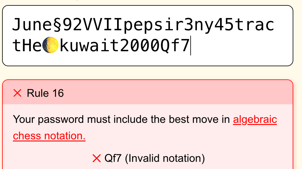Calculate the Best Move in Algebraic Chess Notation: The Password